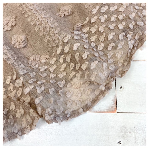 *CLEARANCE* Swiss Dot Taupe Woven Dress - Picture 7 of 8